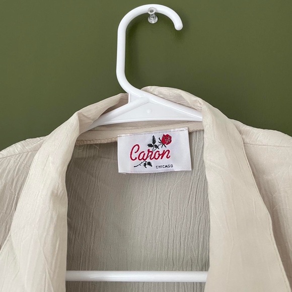 Vintage Ivory Empire Waist Dress with Tags CARON - Picture 5 of 5